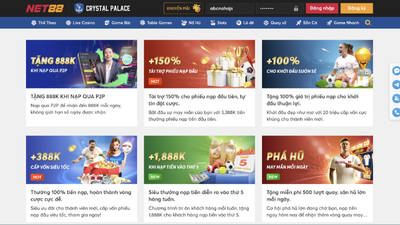 Lợi ích khi đăng nhập Net88